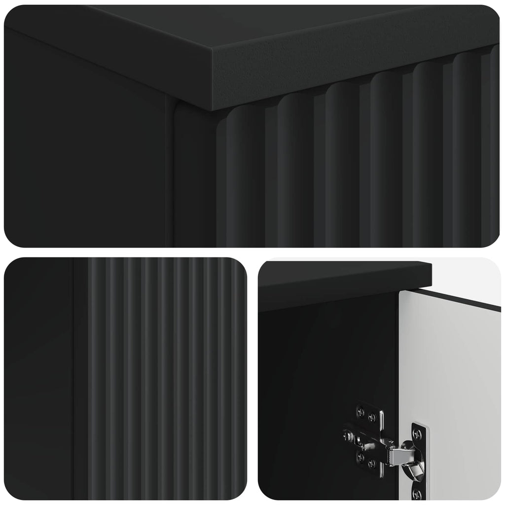 Schreibtisch mit Regal Schwarz 142,5 x 50 x 75 cm Holzwerkstoff