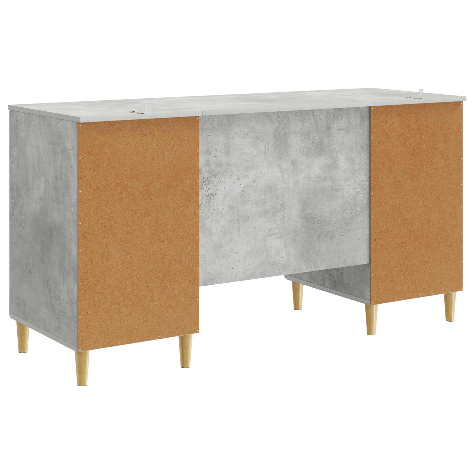 Schreibtisch mit Tür Betongrau 142,5 x 50 x 75 cm Holzwerkstoff