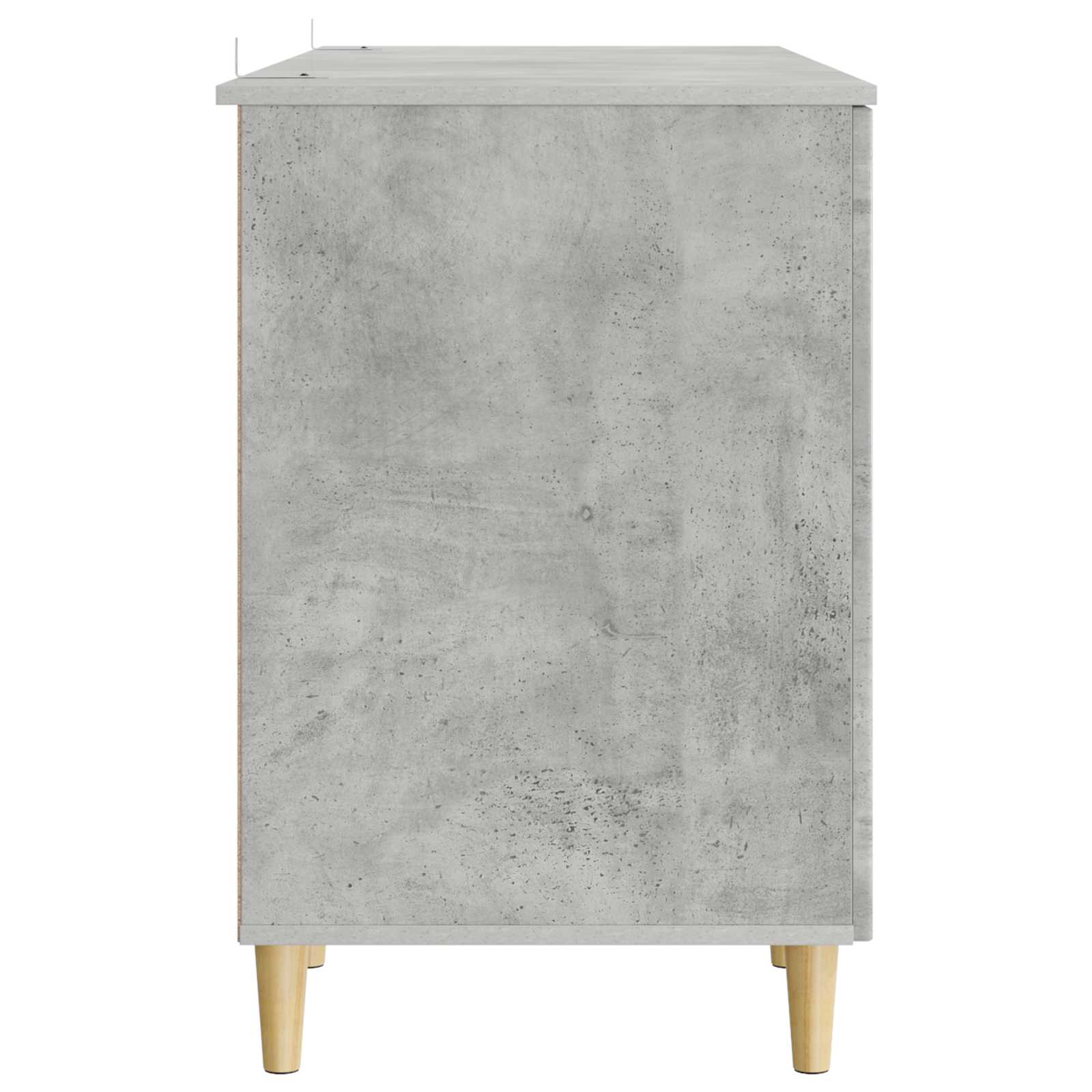 Schreibtisch mit Tür Betongrau 142,5 x 50 x 75 cm Holzwerkstoff