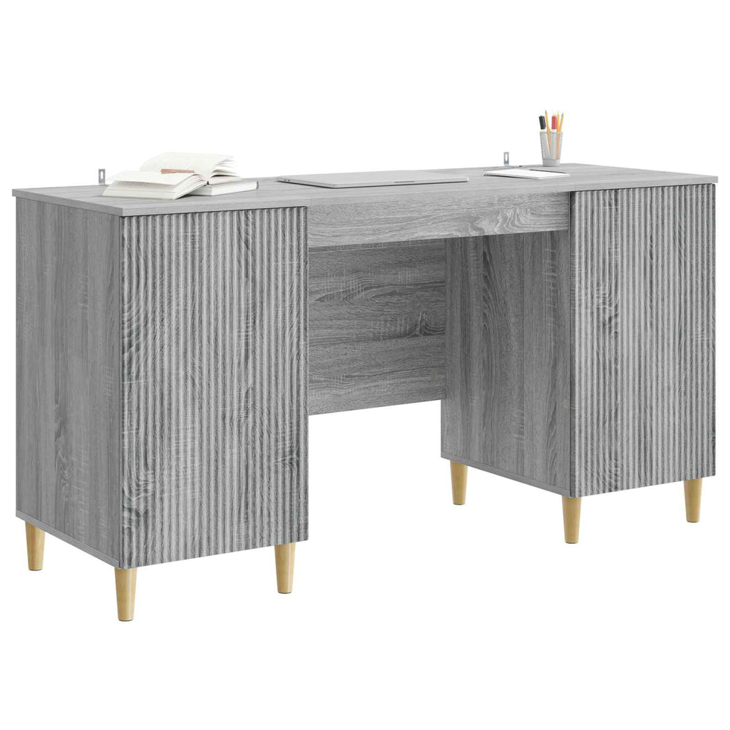 Schreibtisch Graues Sonoma 142,5 x 50 x 75 cm Holzwerkstoff