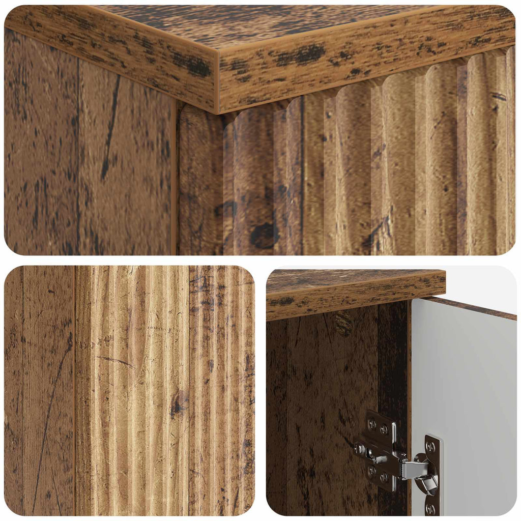 Schreibtisch mit Regal Altholz 142,5 x 50 x 75 cm Holzwerkstoff