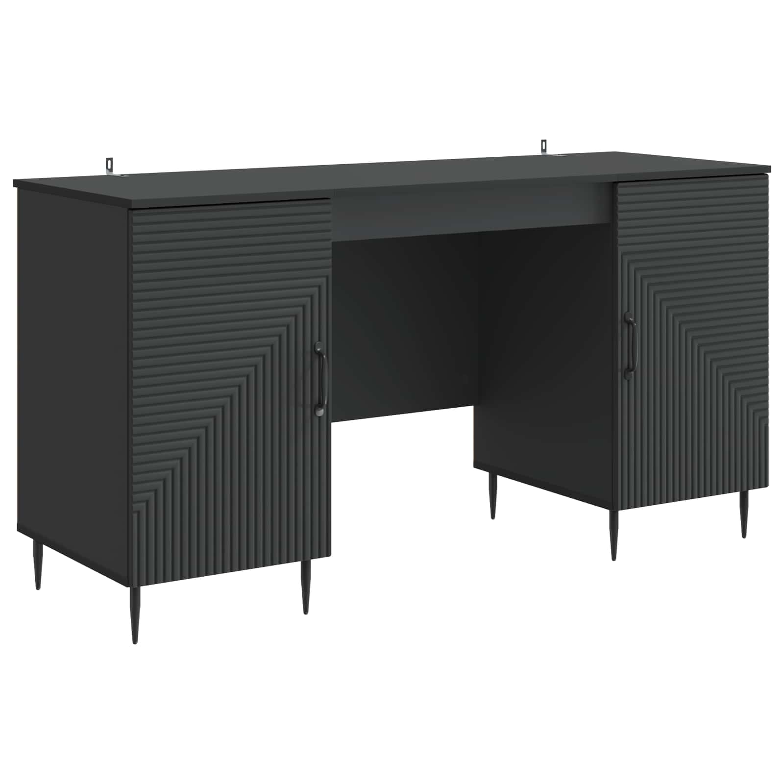 Schreibtisch mit Regal Schwarz 142,5 x 50 x 75 cm Holzwerkstoff