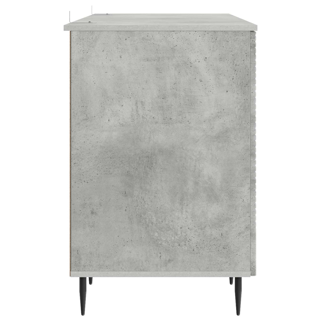 Schreibtisch mit Tür Betongrau 142,5 x 50 x 75 cm Holzwerkstoff