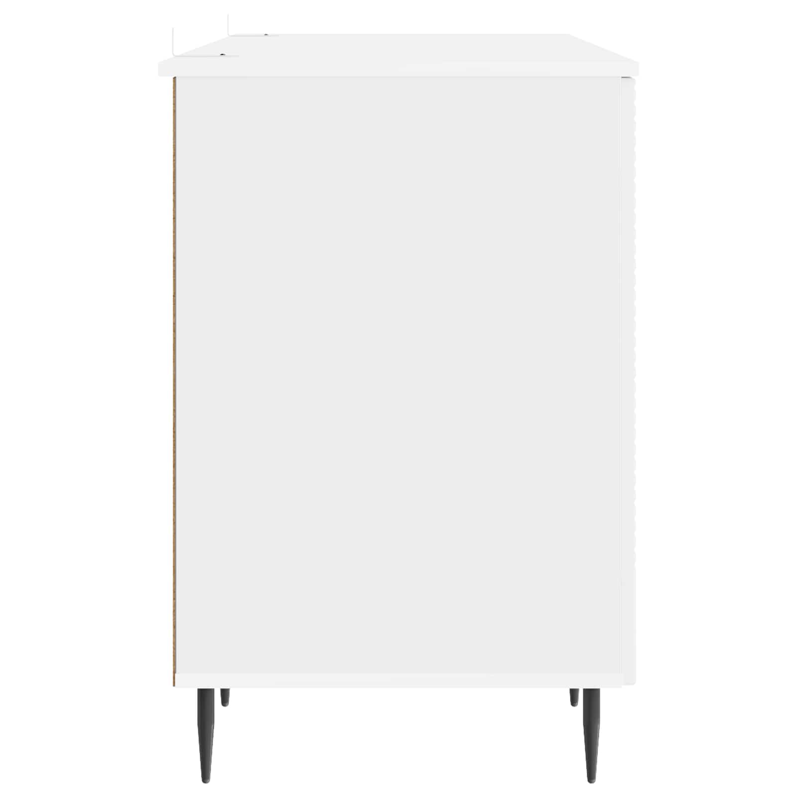 Schreibtisch Hochglanz Weiß 142,5 x 50 x 75 cm Holzwerkstoff