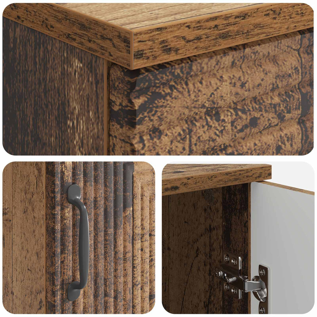 Schreibtisch mit Regal Altholz 142,5 x 50 x 75 cm Holzwerkstoff