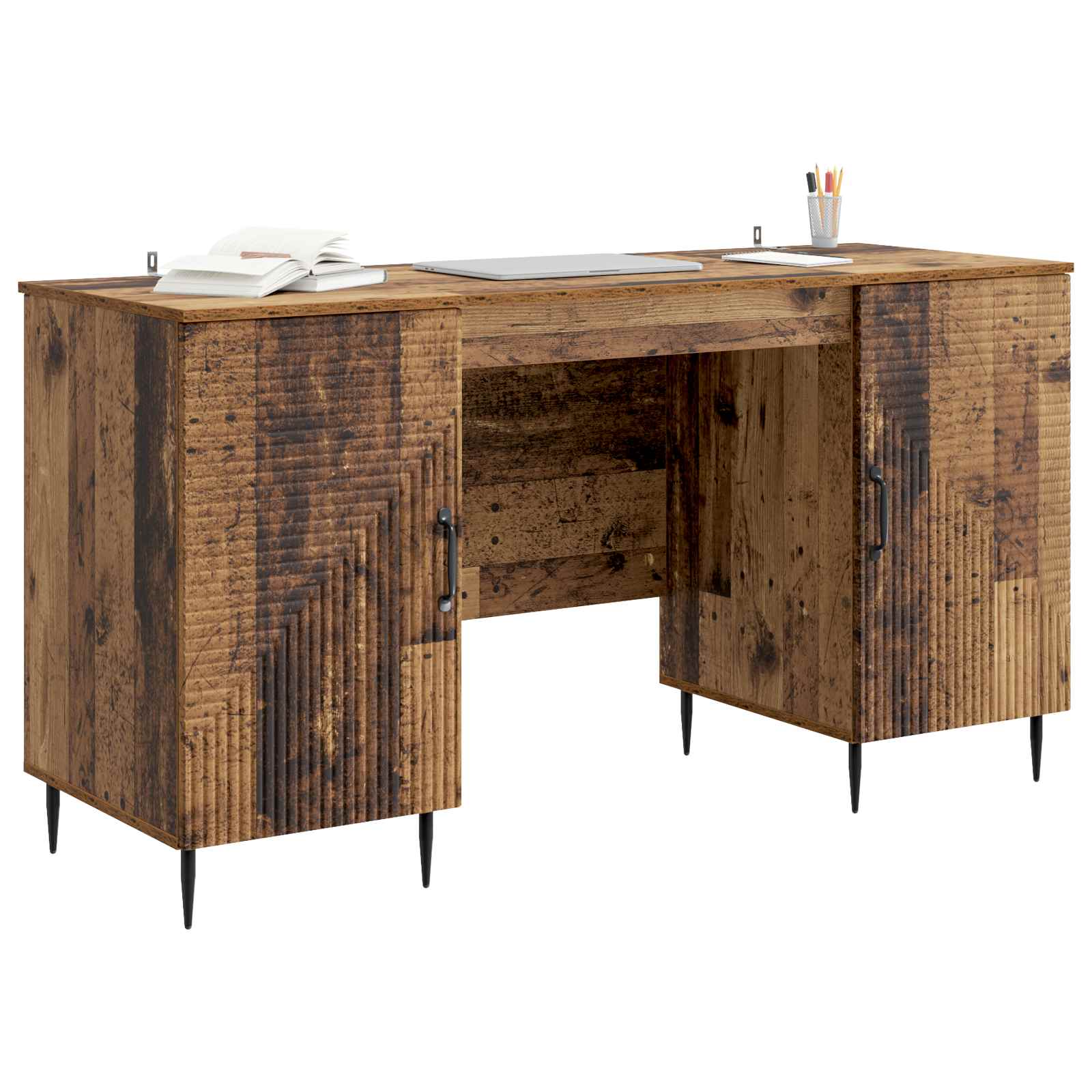 Schreibtisch mit Regal Altholz 142,5 x 50 x 75 cm Holzwerkstoff