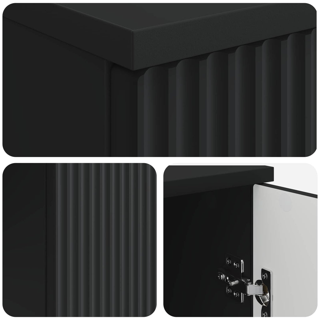Schreibtisch mit Regal Schwarz 142,5 x 50 x 75 cm Holzwerkstoff