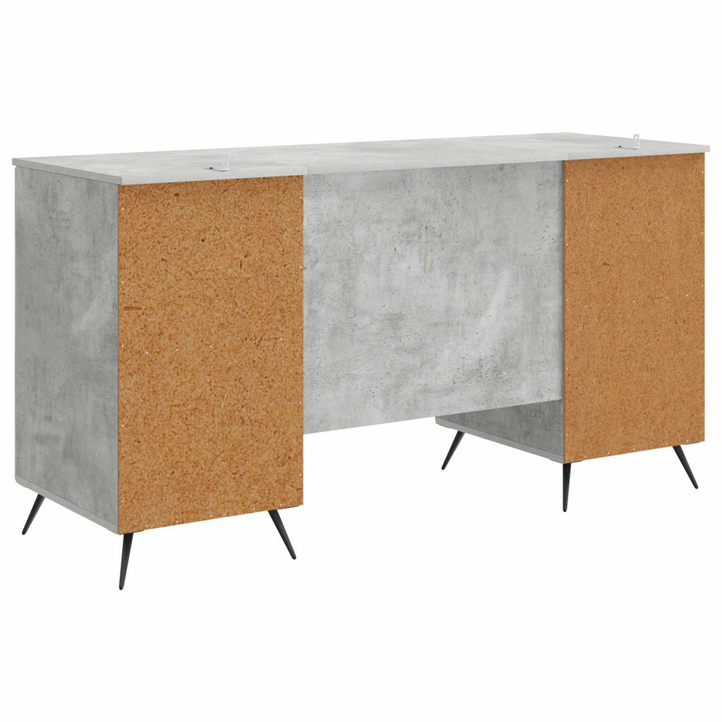 Schreibtisch mit Tür Betongrau 142,5 x 50 x 75 cm Holzwerkstoff