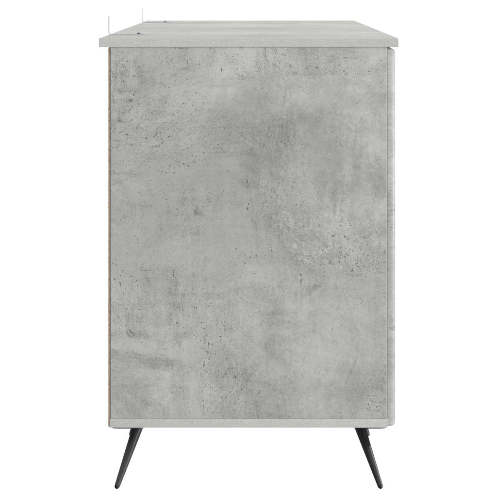 Schreibtisch mit Tür Betongrau 142,5 x 50 x 75 cm Holzwerkstoff