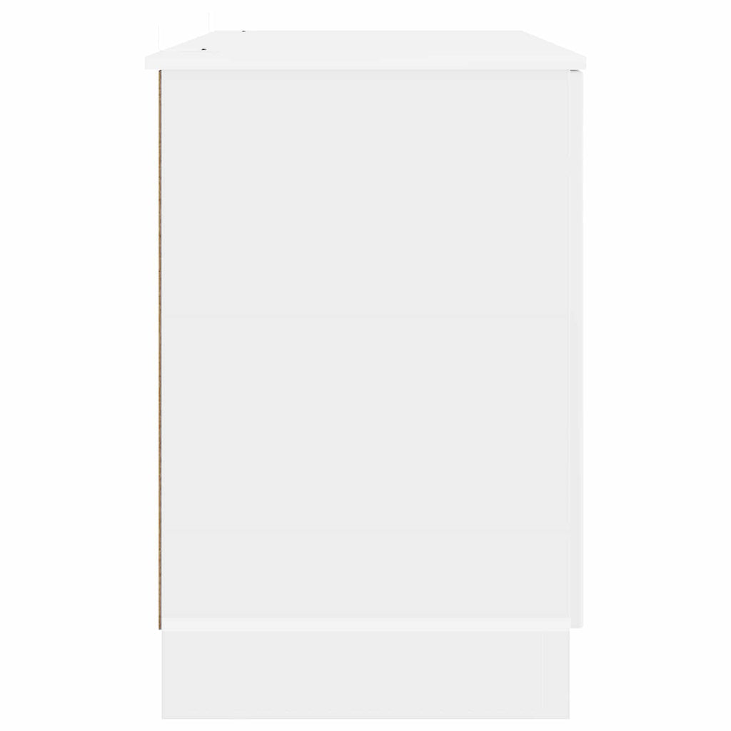 Schreibtisch Hochglanz Weiß 142,5 x 50 x 75 cm Holzwerkstoff