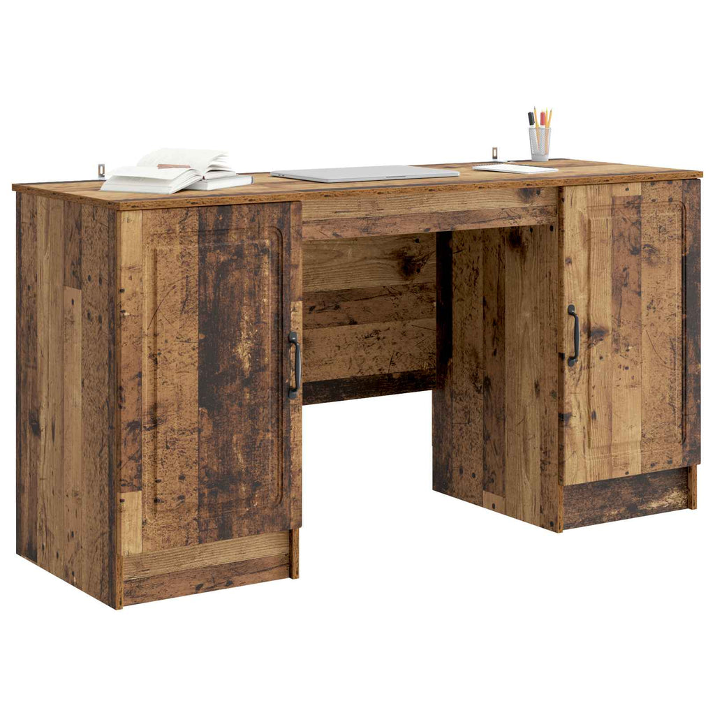 Schreibtisch mit Regal Altholz 142,5 x 50 x 75 cm Holzwerkstoff