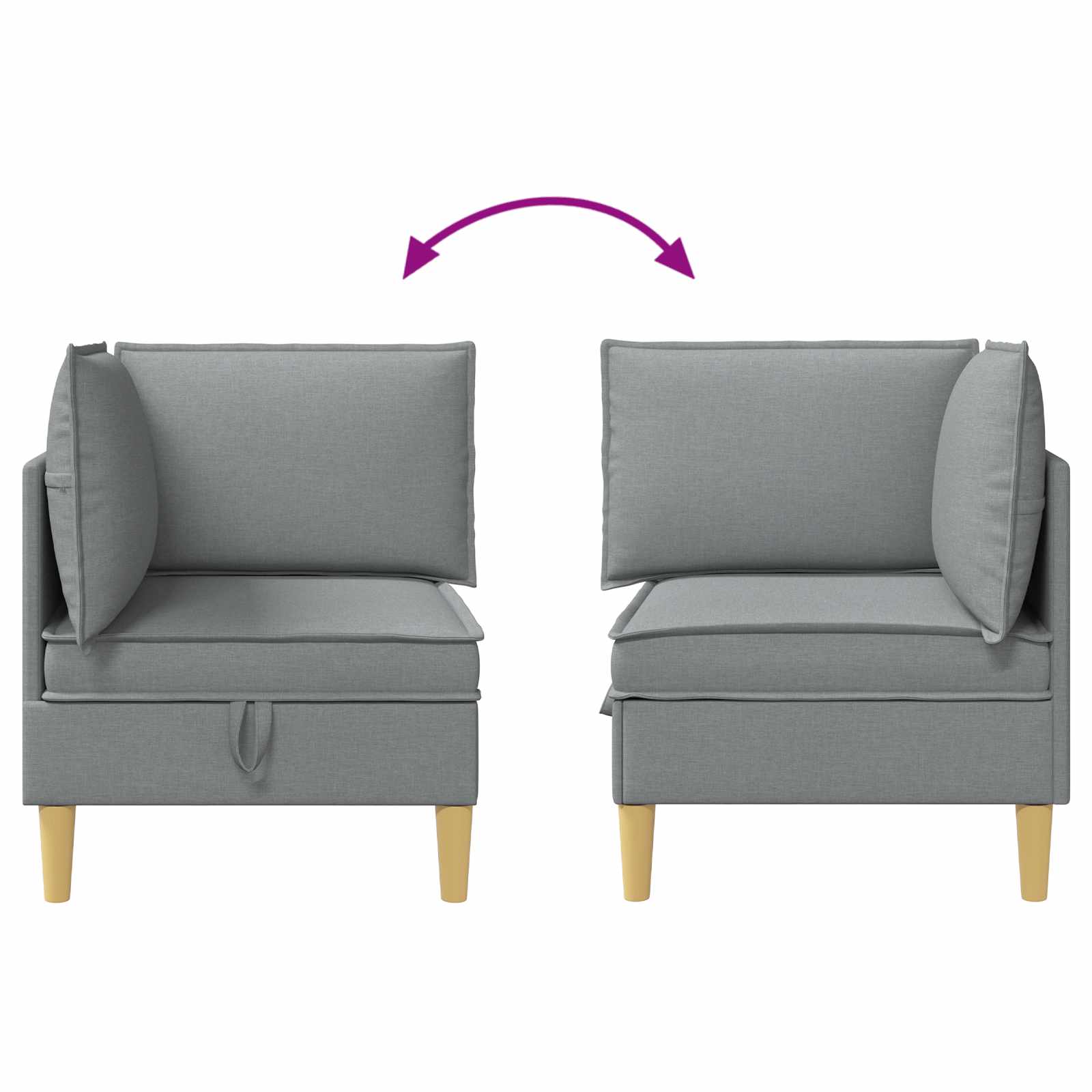 Sofa mit Stauraum Stoff