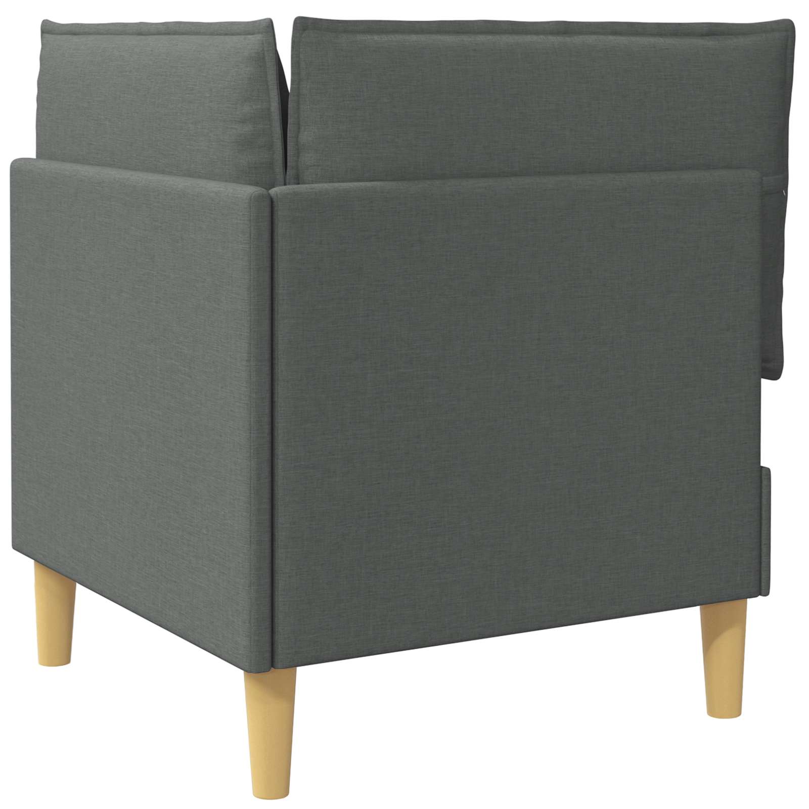 Ecksofa mit Stauraum Dunkelgrau Stoff