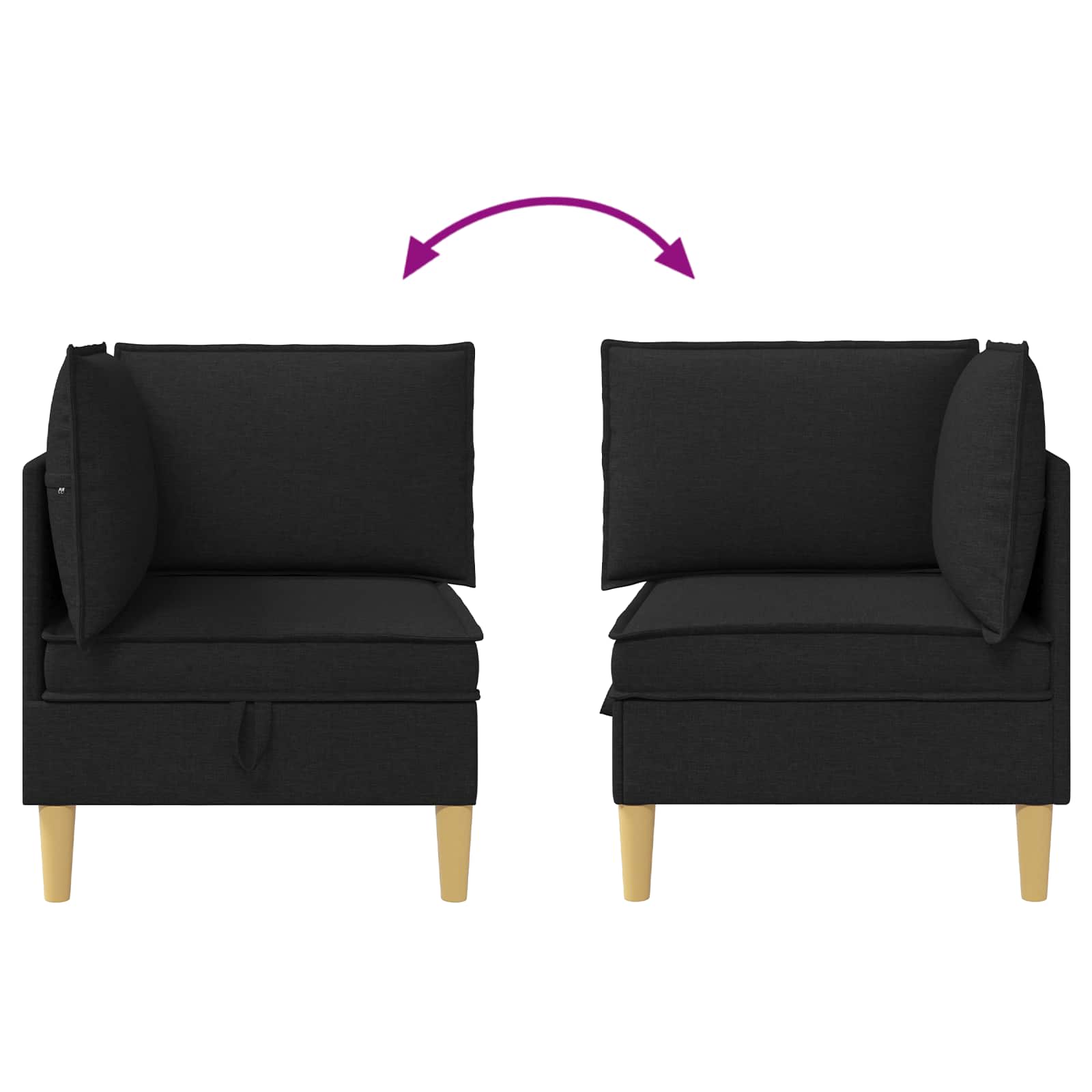 Sofa mit Stauraum Stoff
