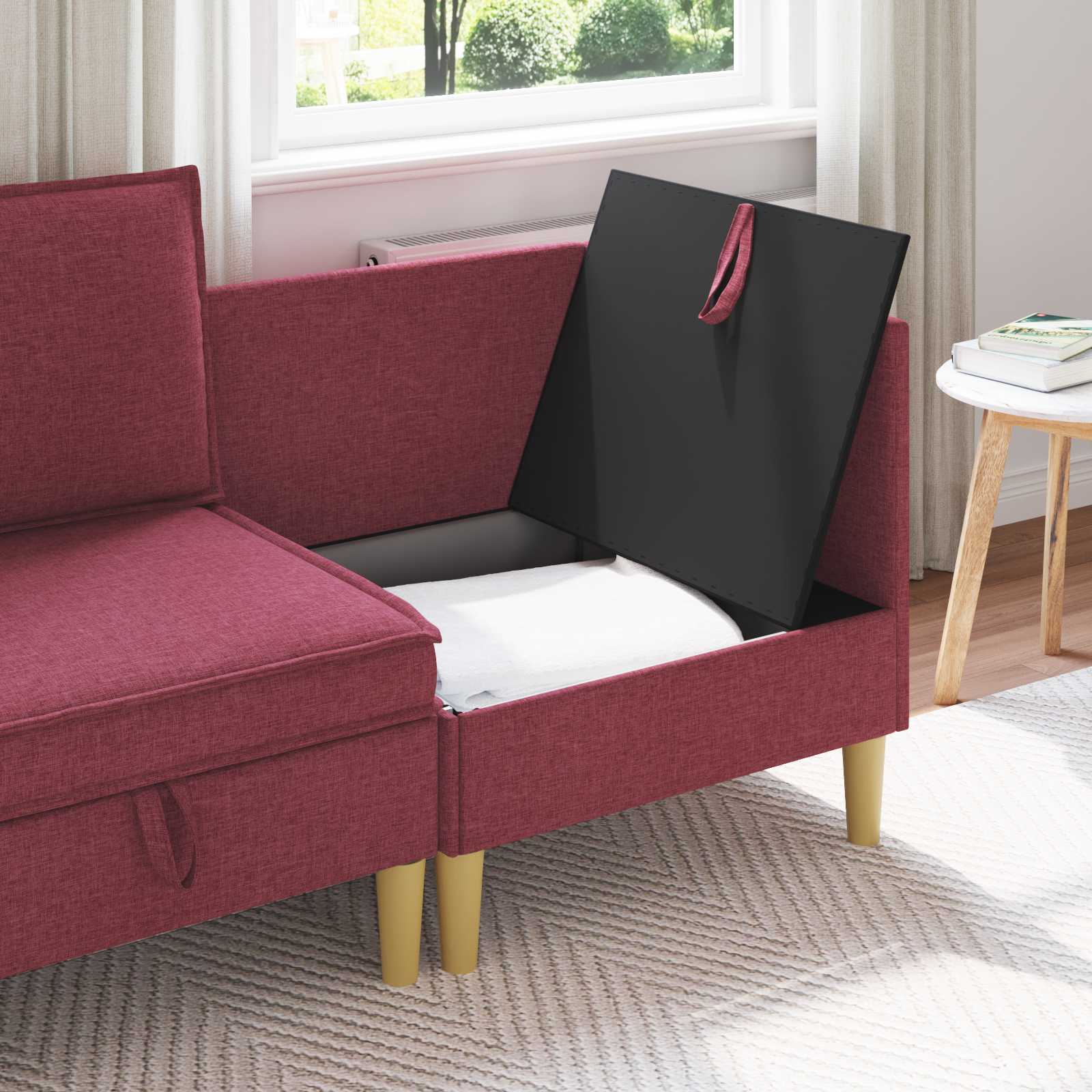 Sofa mit Stauraum Stoff