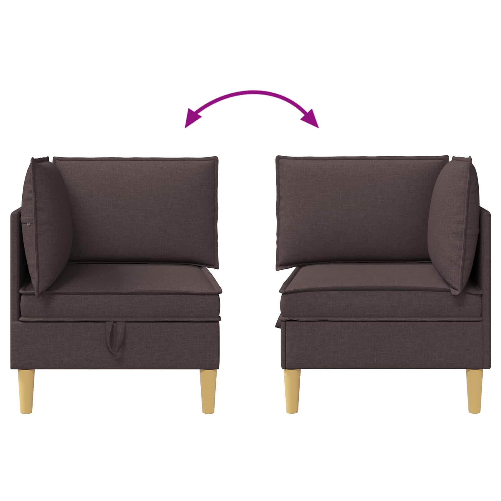 Sofa mit Stauraum Stoff