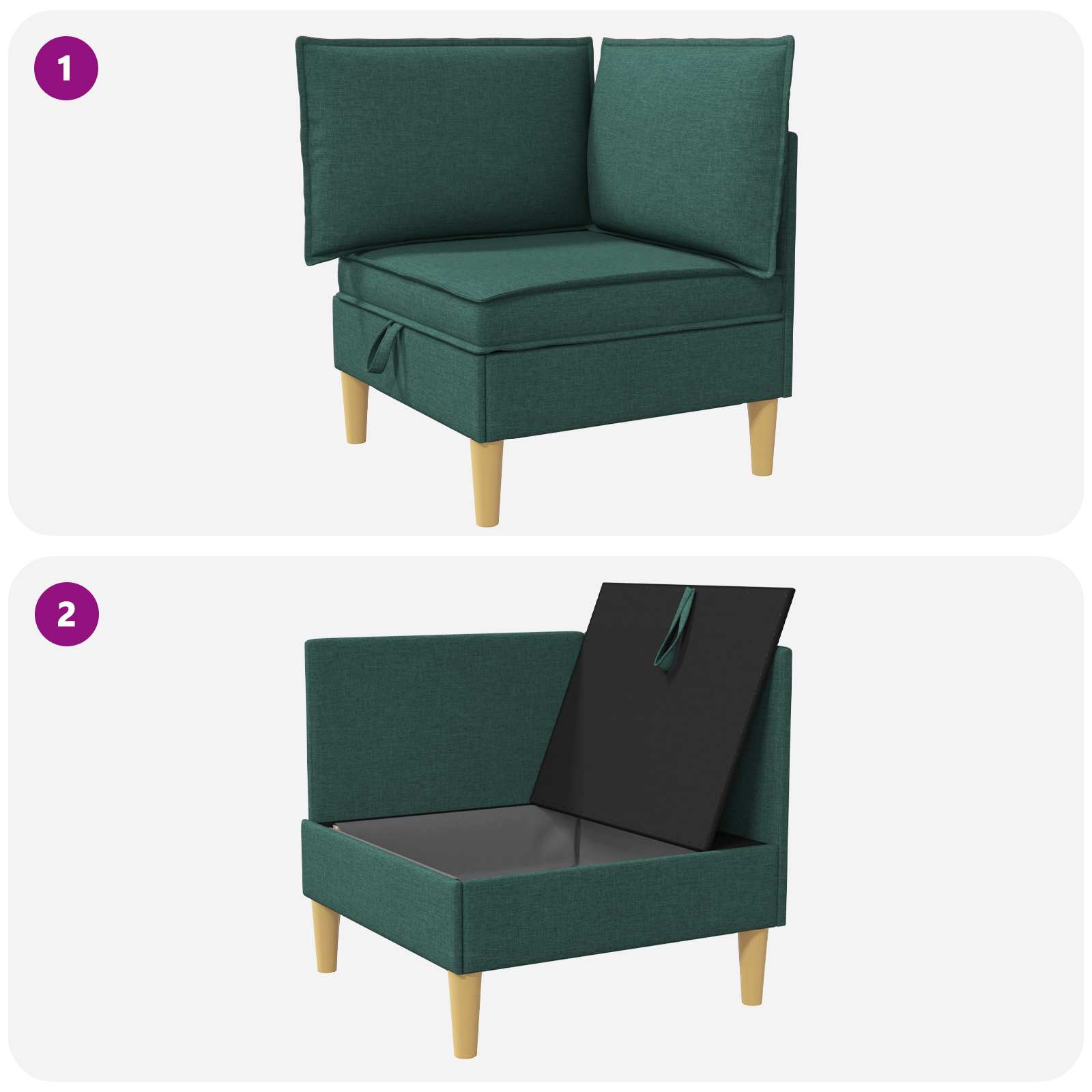 Sofa mit Stauraum Stoff