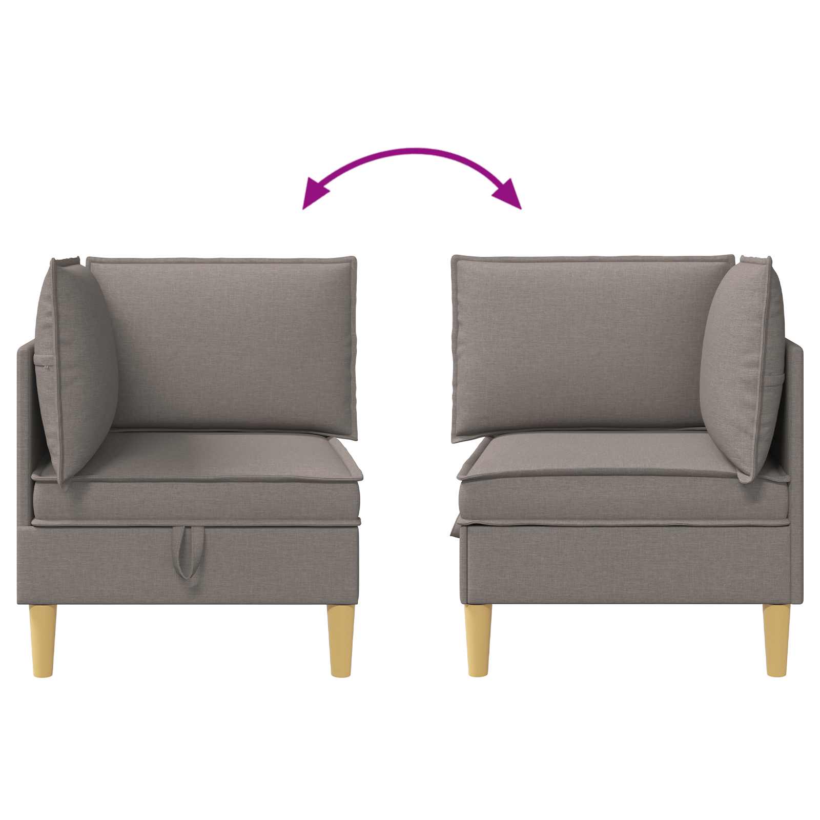 Sofa mit Stauraum Stoff