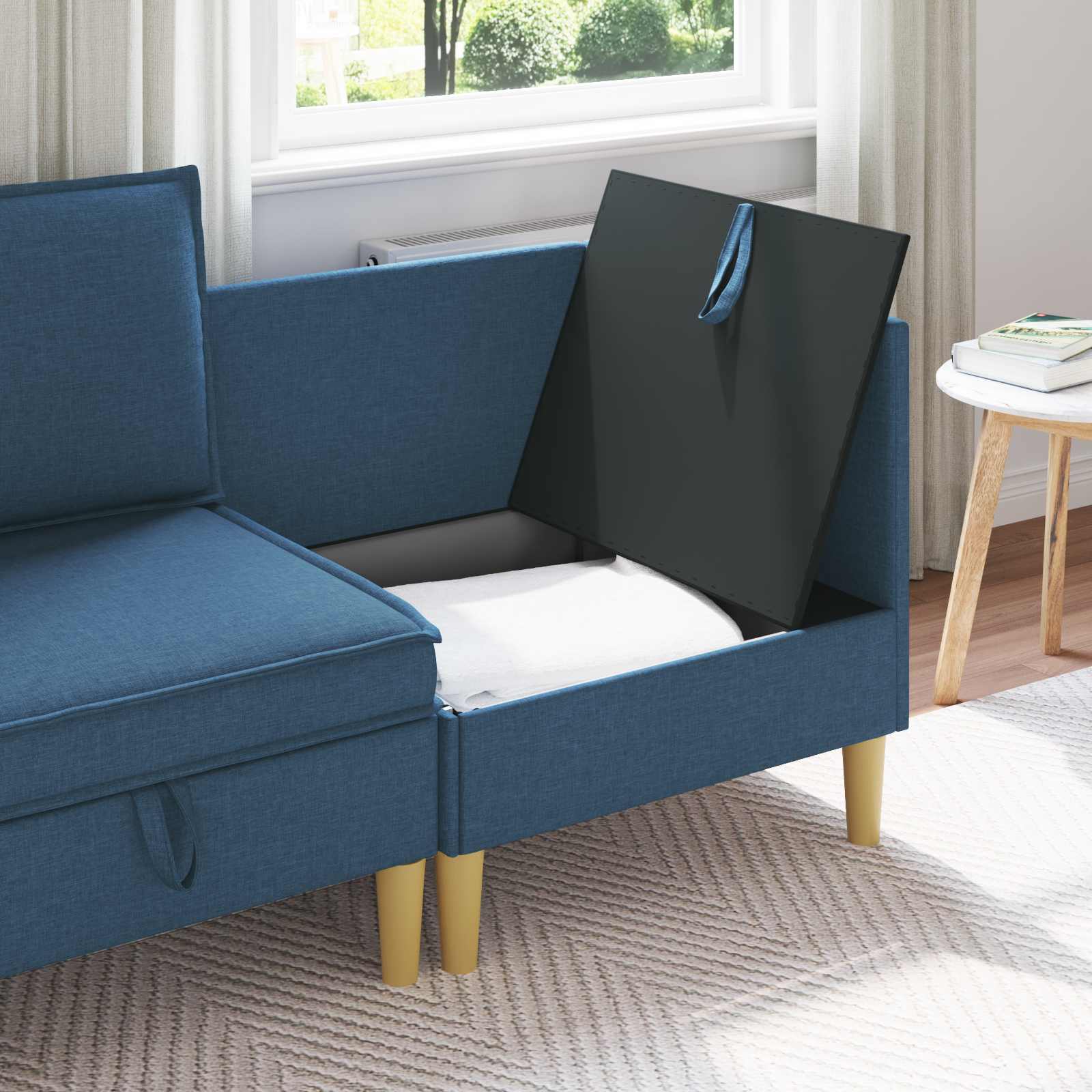 Sofa mit Stauraum Stoff