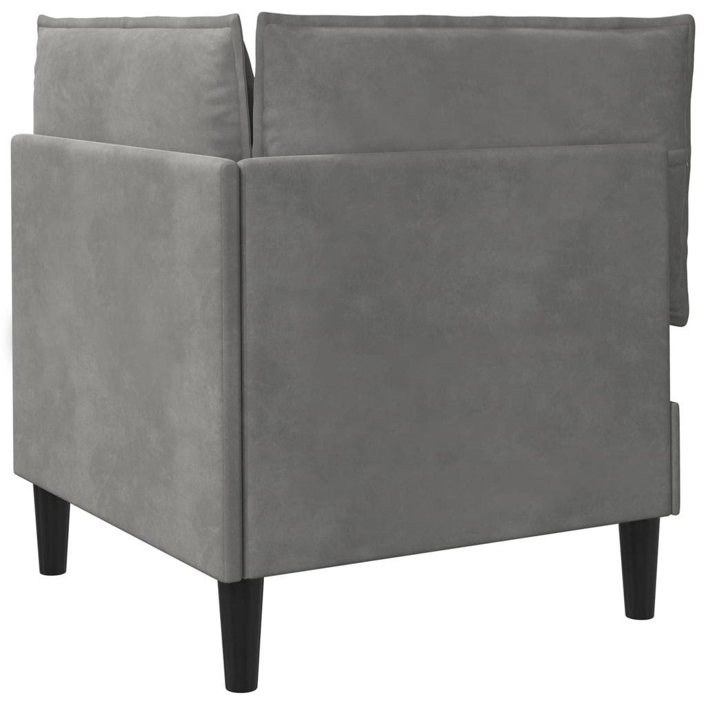 Sofa mit Stauraum Hellgrau Samt