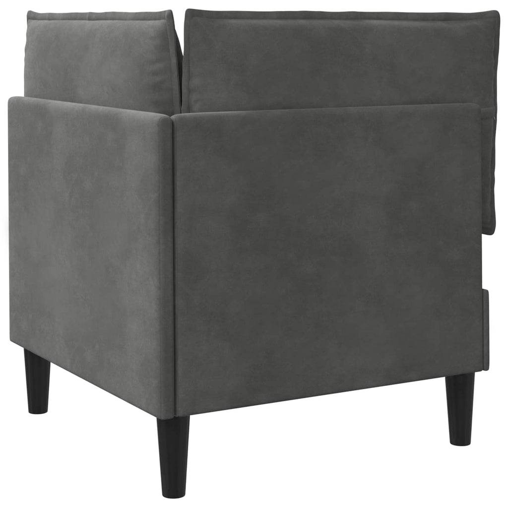 Sofa mit Stauraum Dunkelgrau Samt