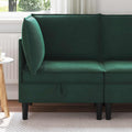 Sofa mit Stauraum Dunkelgrün Samt