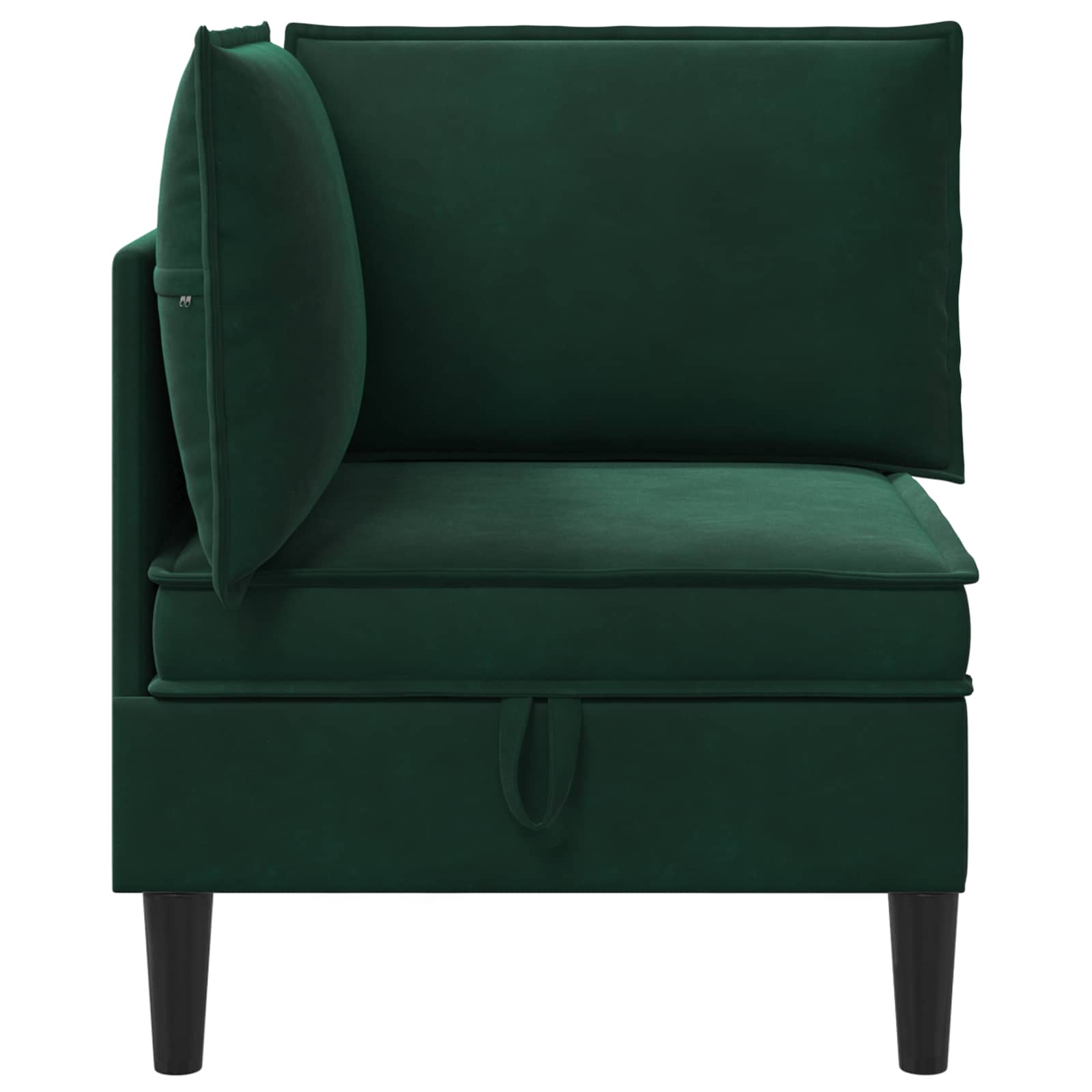 Sofa mit Stauraum Dunkelgrün Samt
