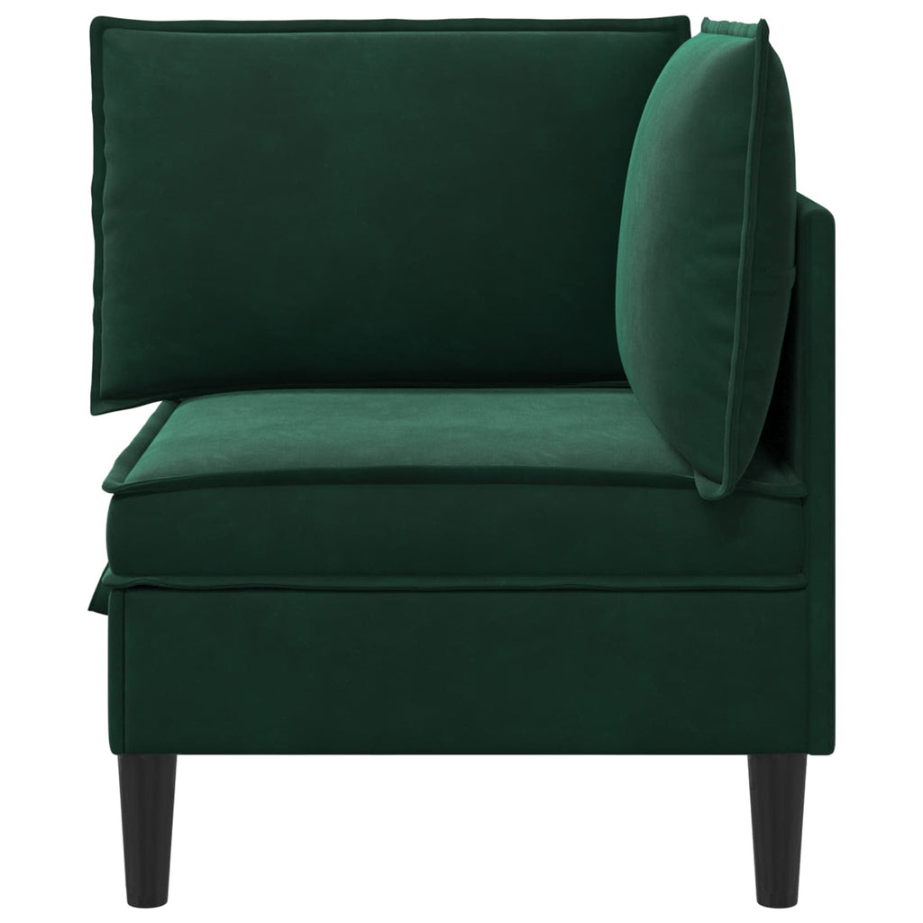 Sofa mit Stauraum Dunkelgrün Samt