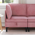 Sofa mit Stauraum Rosa Samt