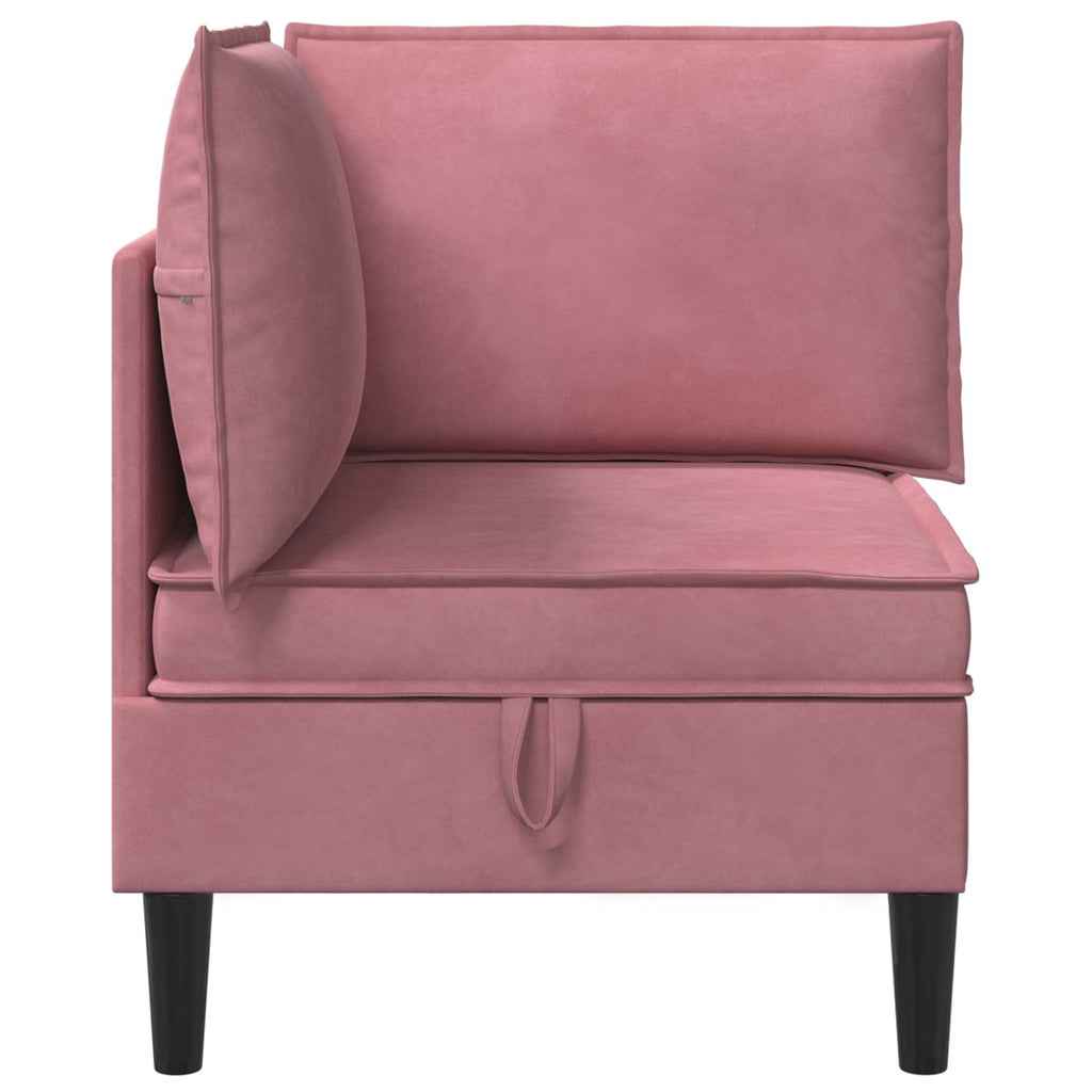Sofa mit Stauraum Rosa Samt