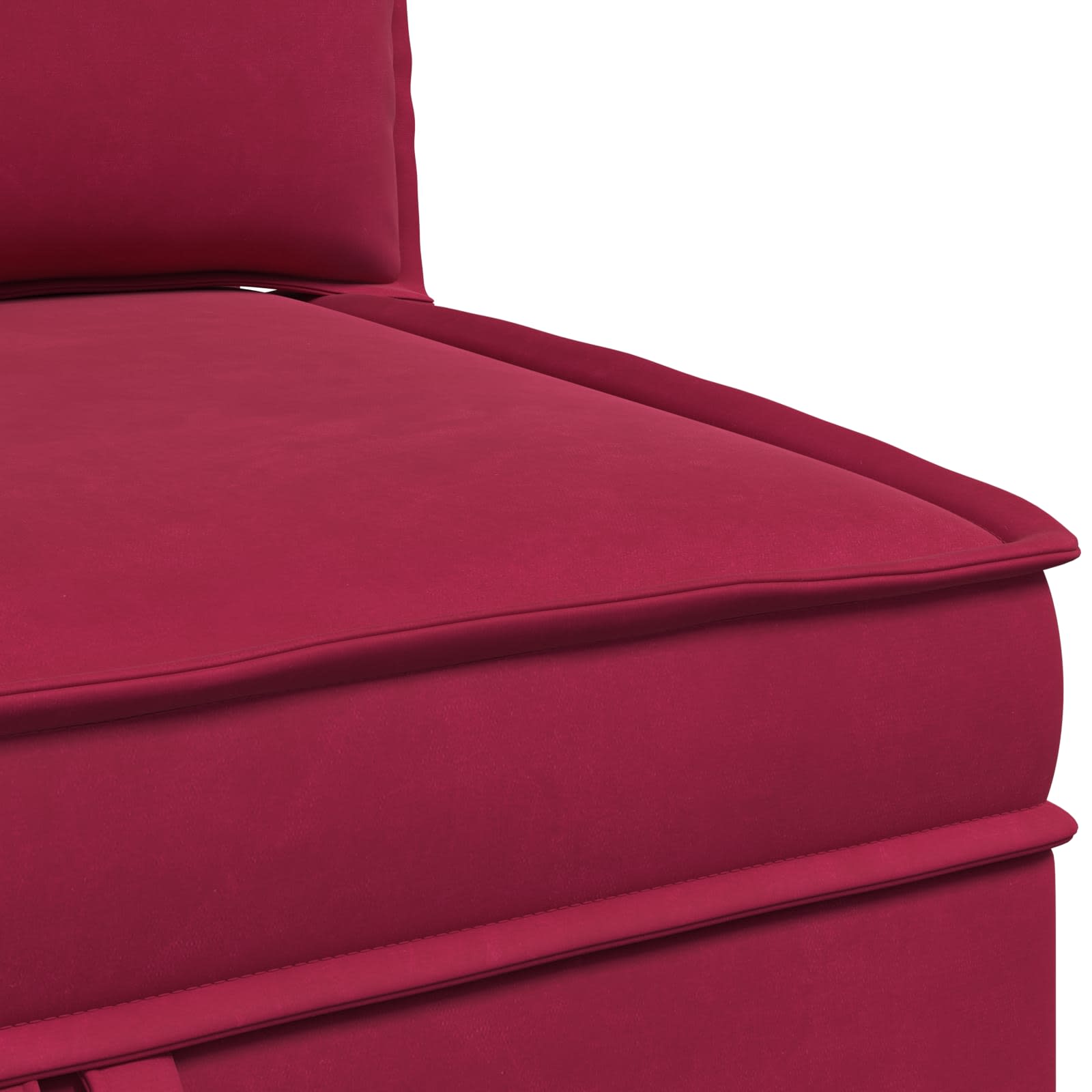 Sofa mit Stauraum Weinrot Samt