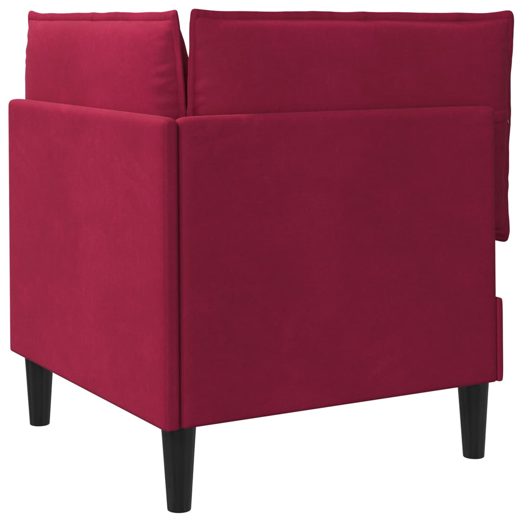 Sofa mit Stauraum Weinrot Samt