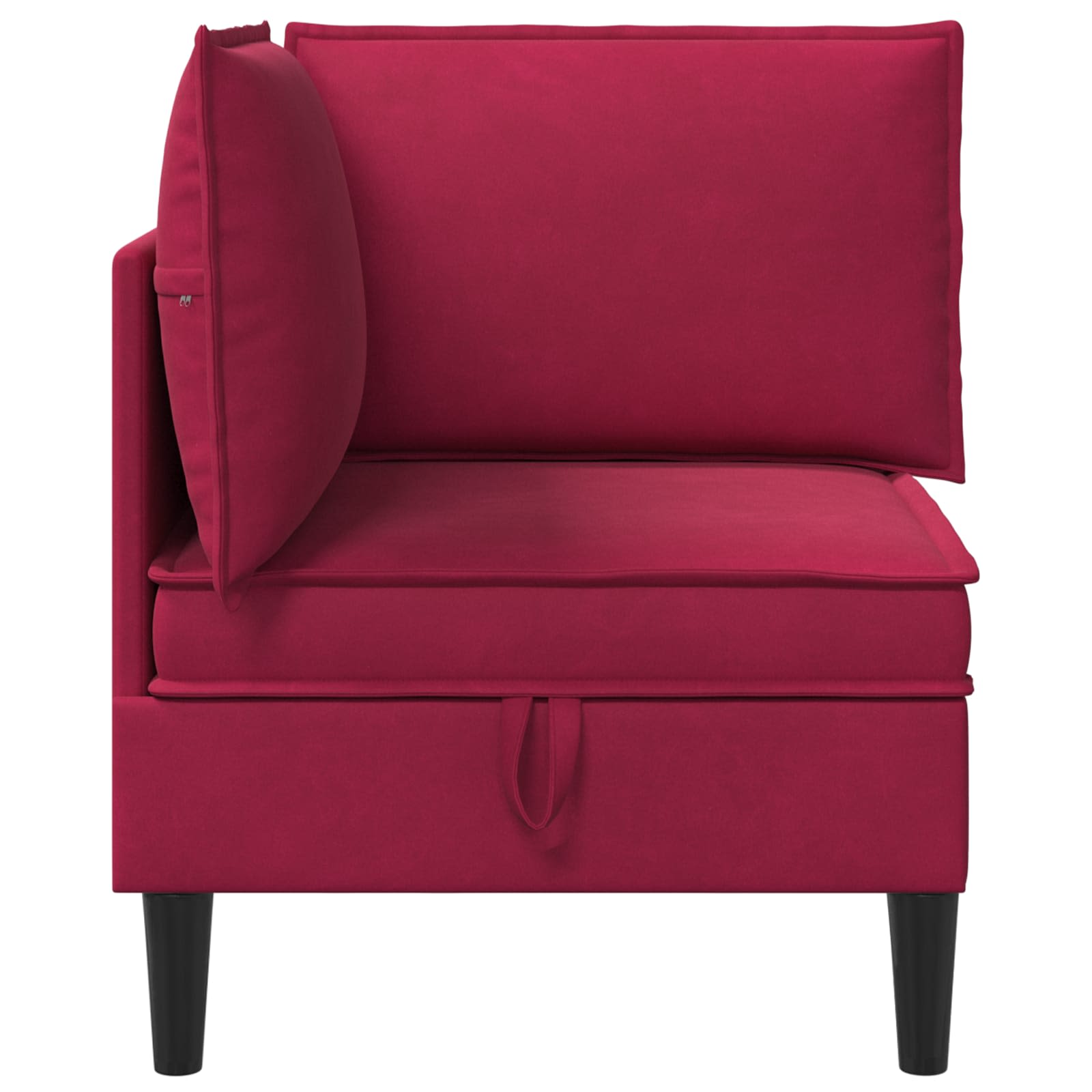 Sofa mit Stauraum Weinrot Samt