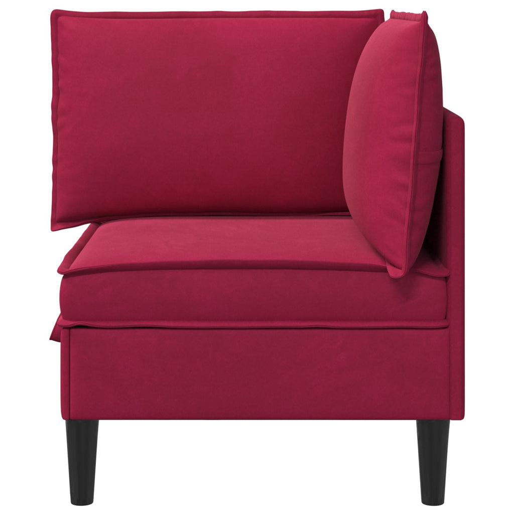 Sofa mit Stauraum Weinrot Samt