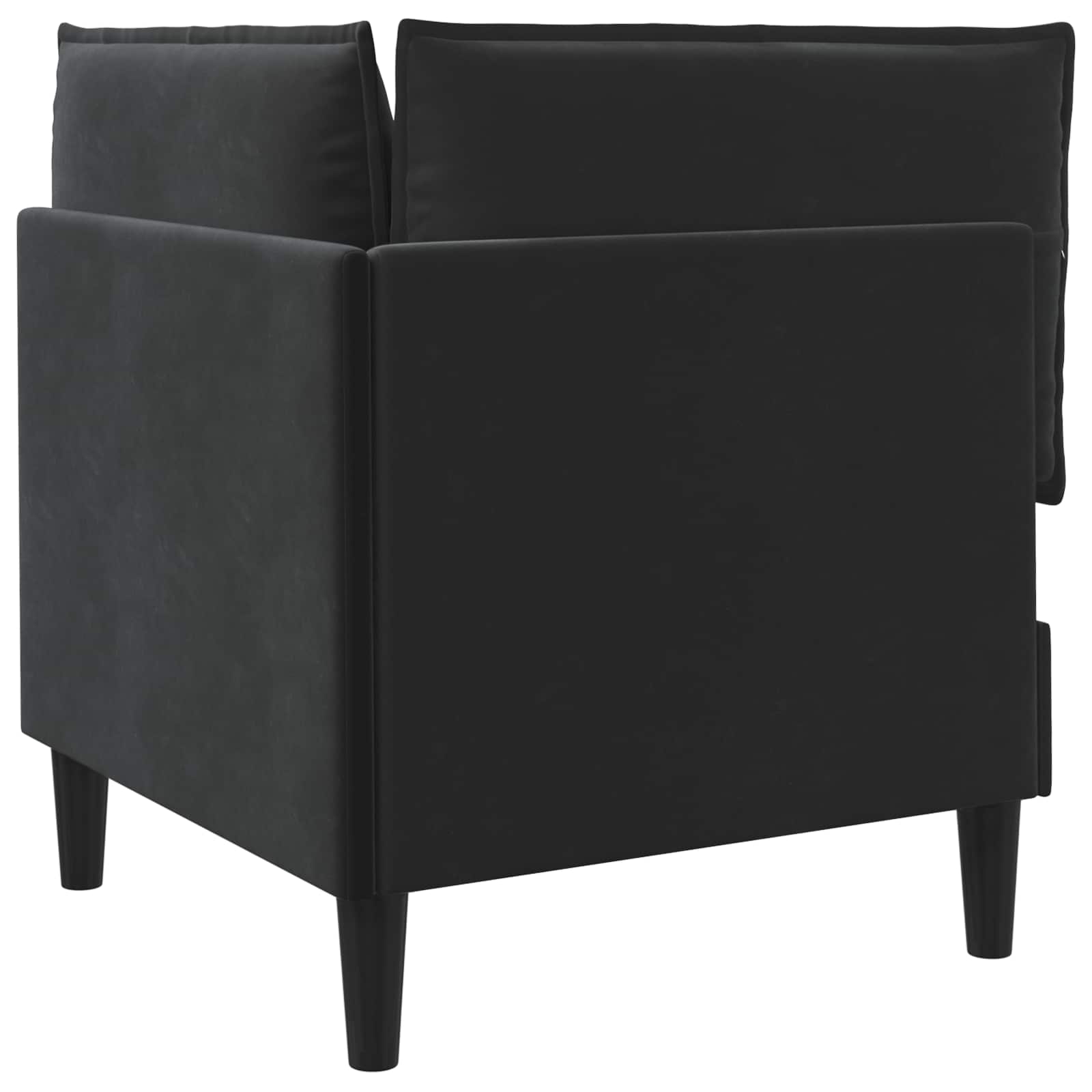 Sofa mit Stauraum Schwarz Samt