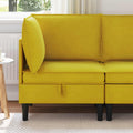Sofa mit Stauraum Gelb Samt