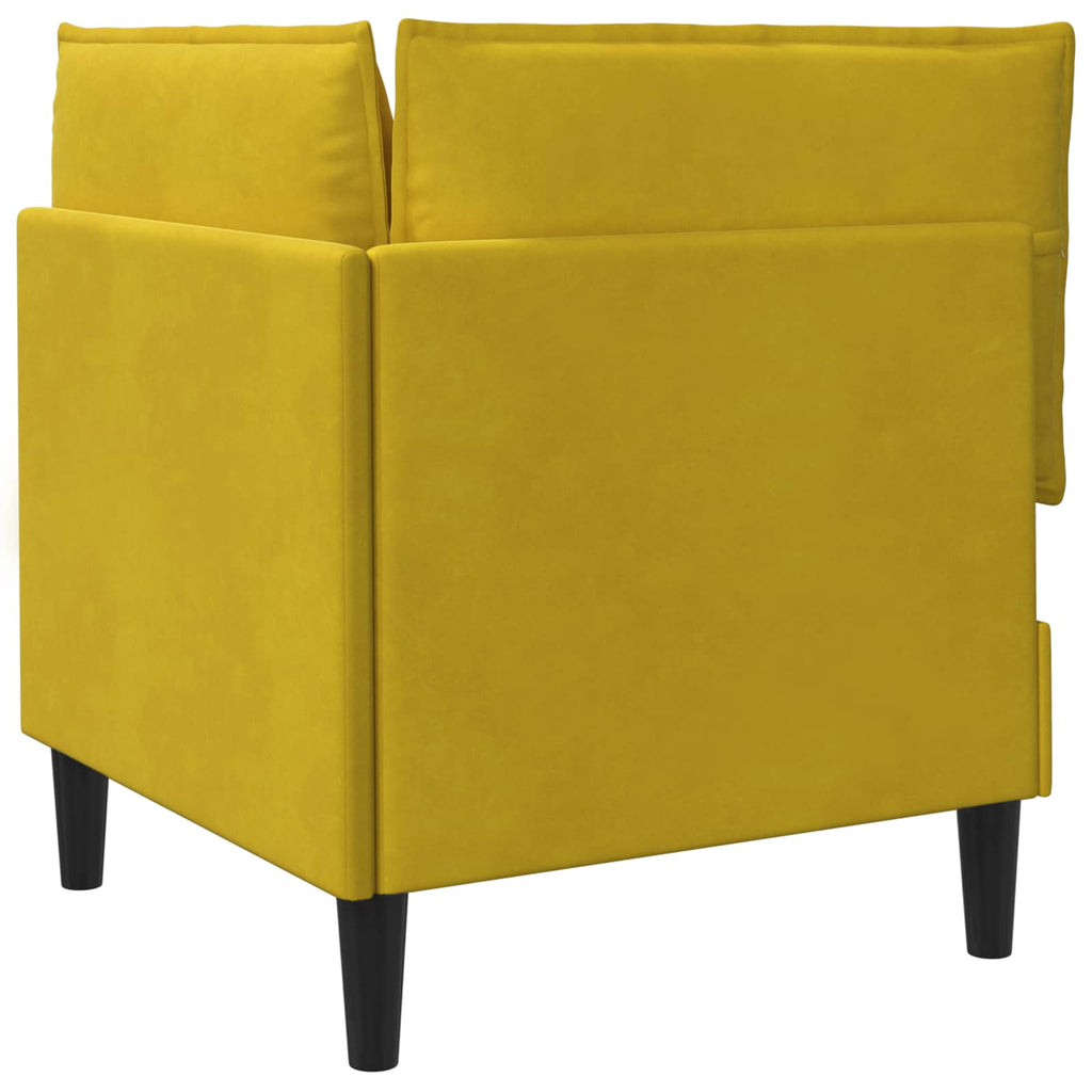 Sofa mit Stauraum Gelb Samt