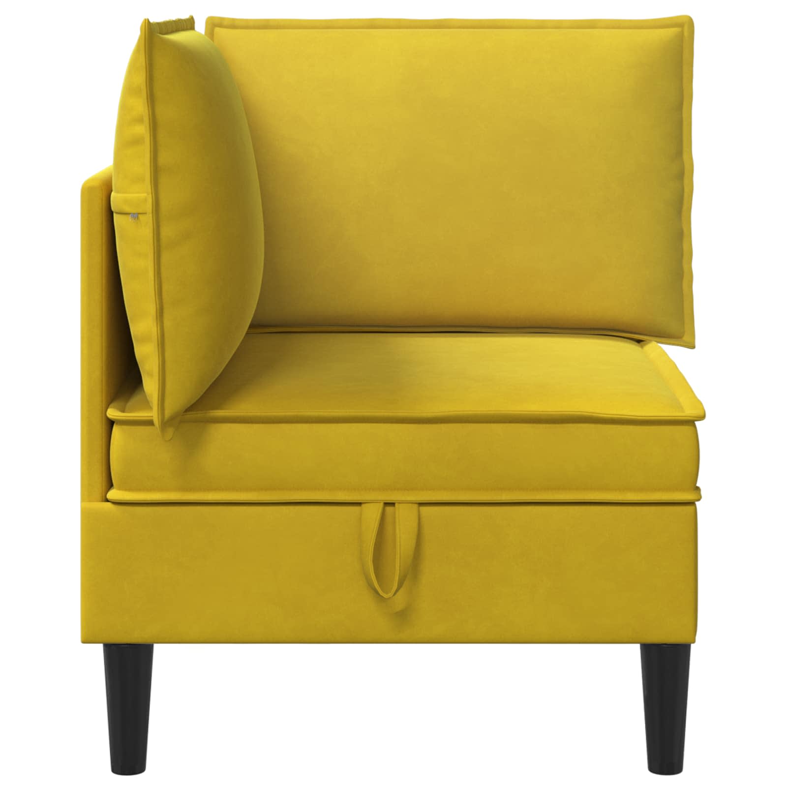 Sofa mit Stauraum Gelb Samt