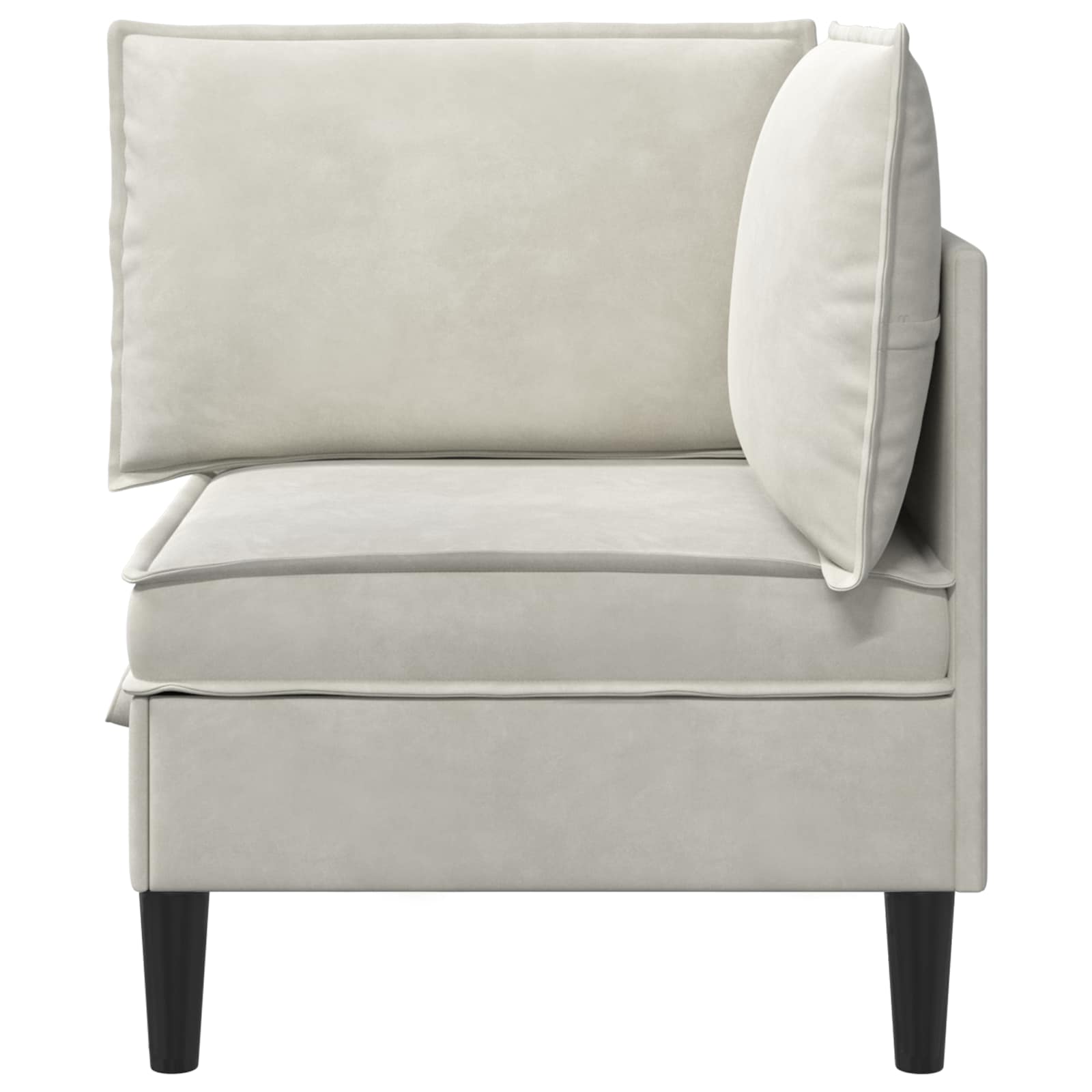 Sofa mit Stauraum Creme Samt