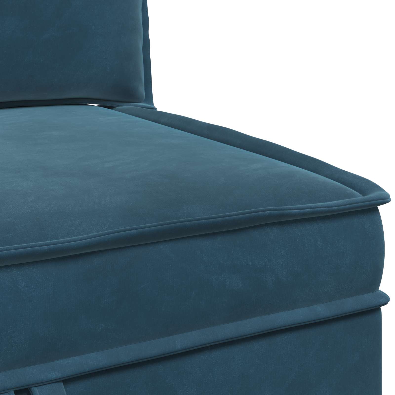 Sofa mit Stauraum Blau Samt
