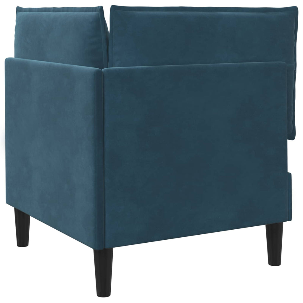Sofa mit Stauraum Blau Samt
