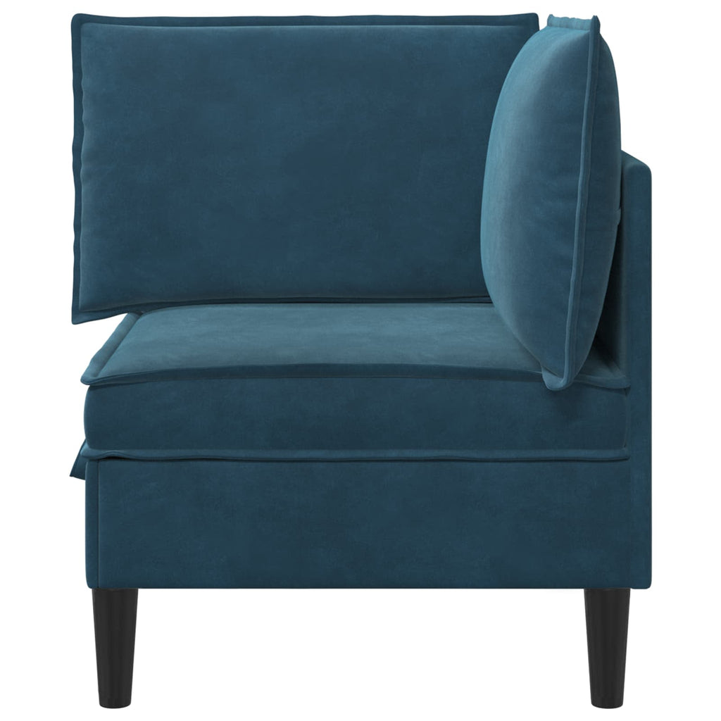 Sofa mit Stauraum Blau Samt