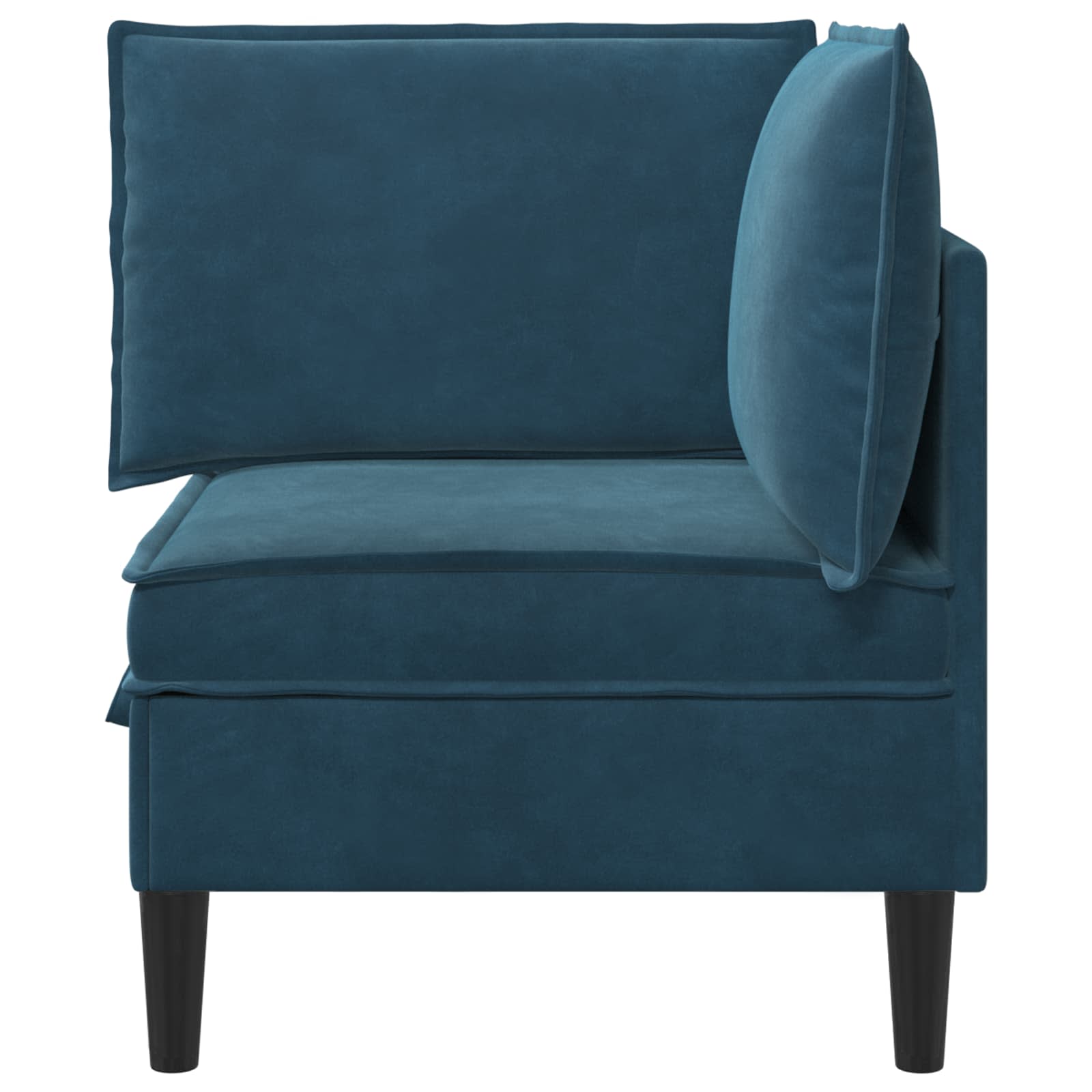 Sofa mit Stauraum Blau Samt