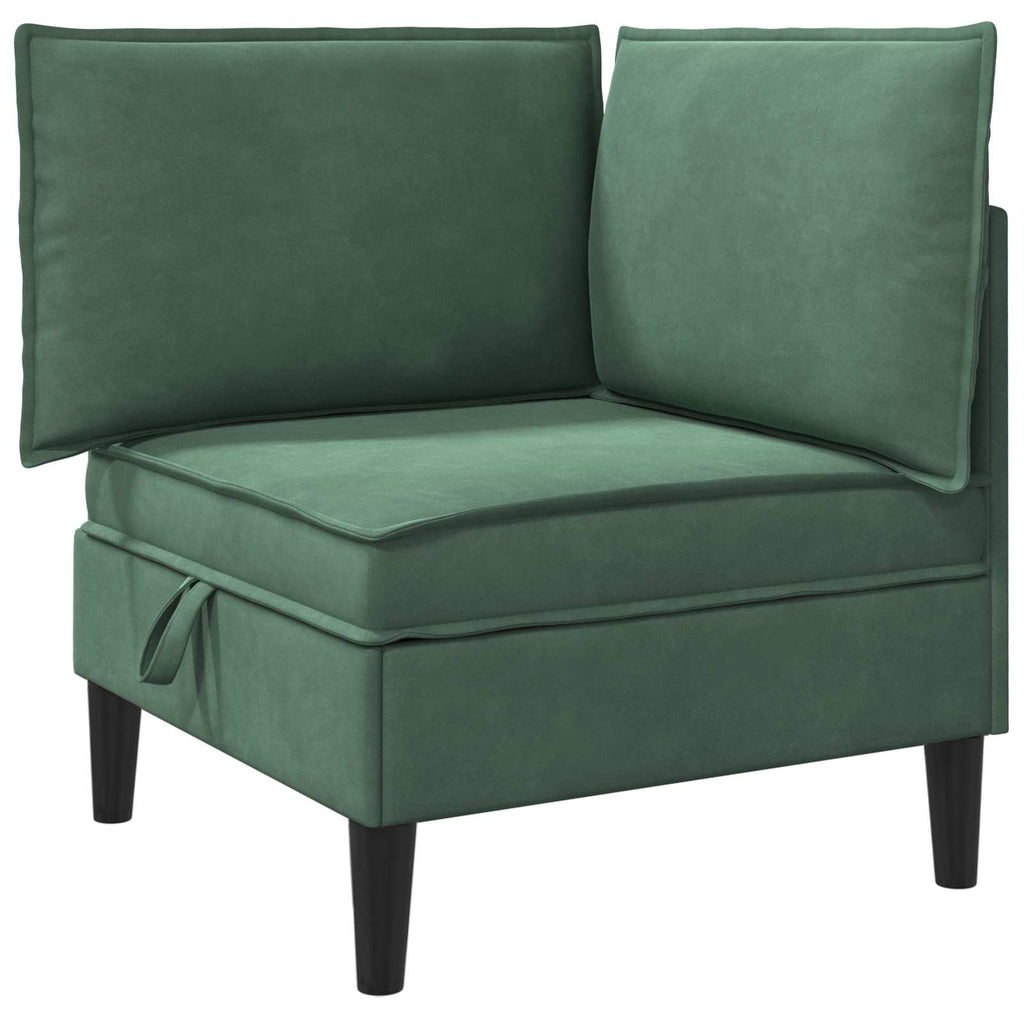 Sofa mit Stauraum Meergrün Samt