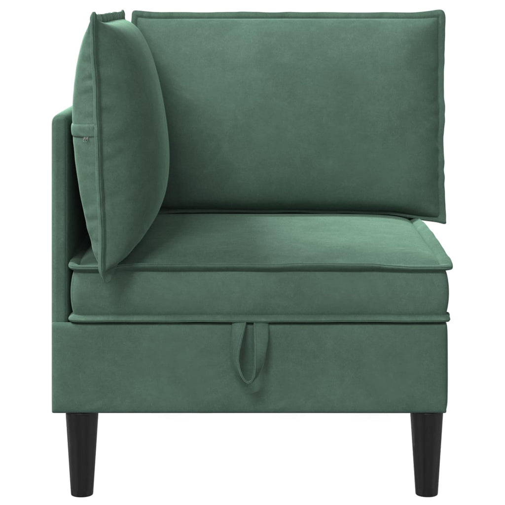Sofa mit Stauraum Meergrün Samt