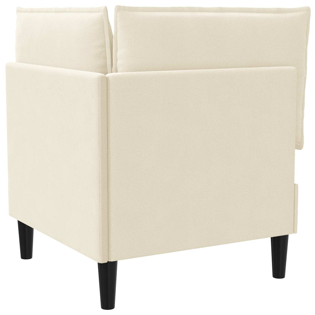 Ecksofa mit Stauraum Creme Samt