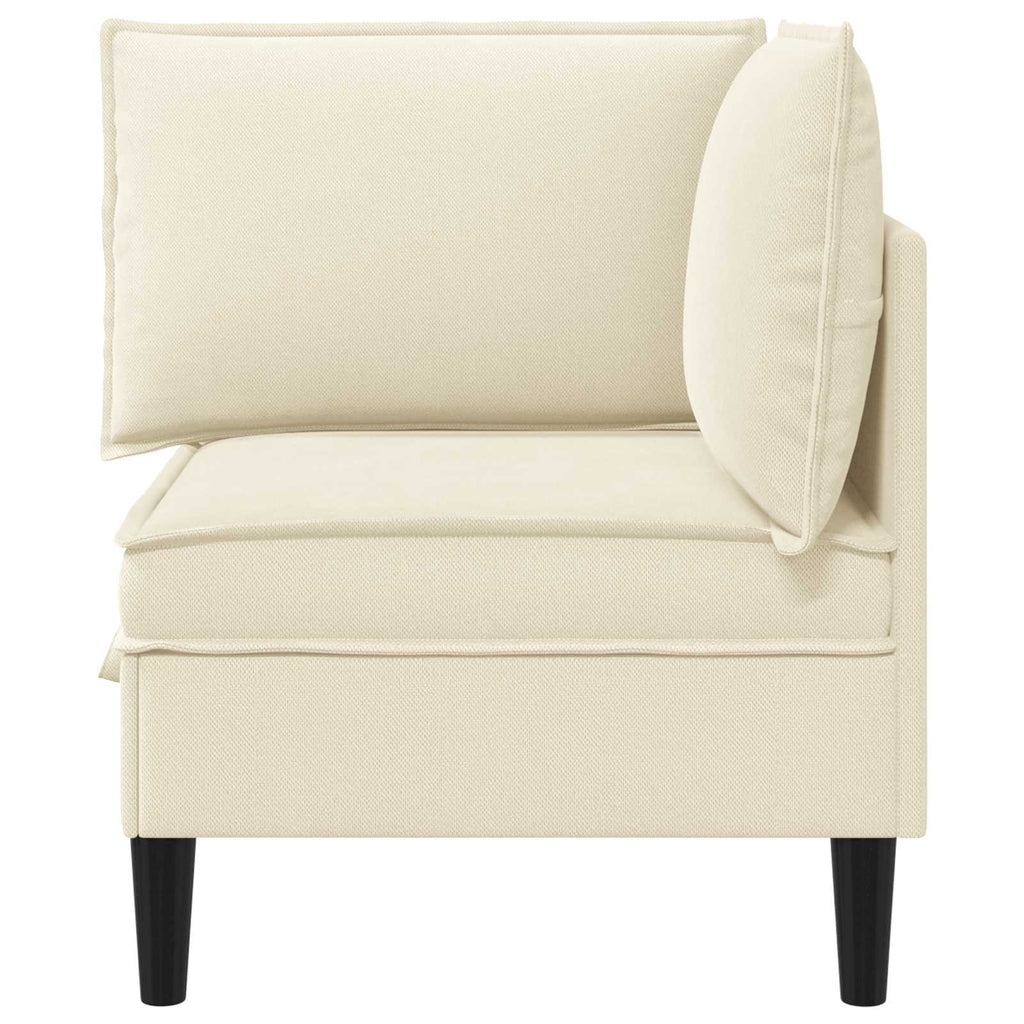 Ecksofa mit Stauraum Creme Samt
