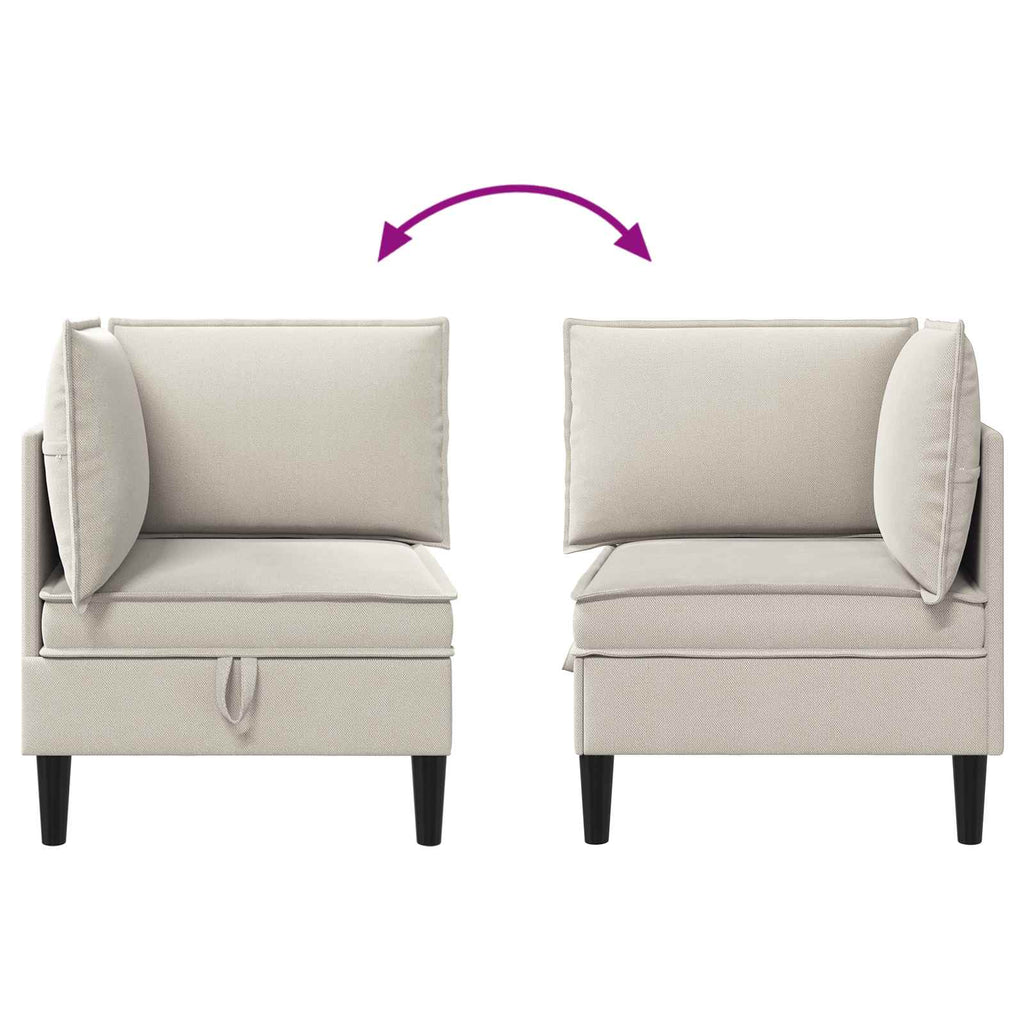 Ecksofa mit Stauraum Hafer Samt