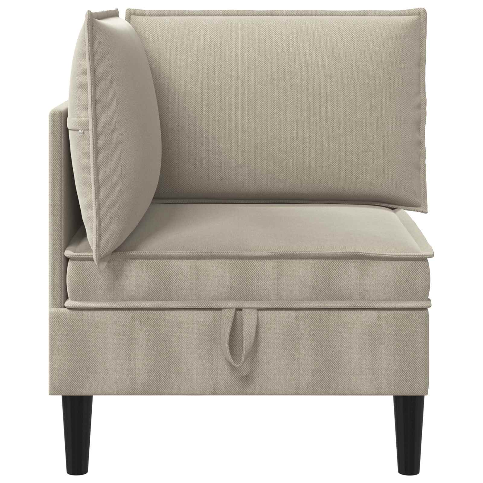 Ecksofa mit Stauraum Sand Samt