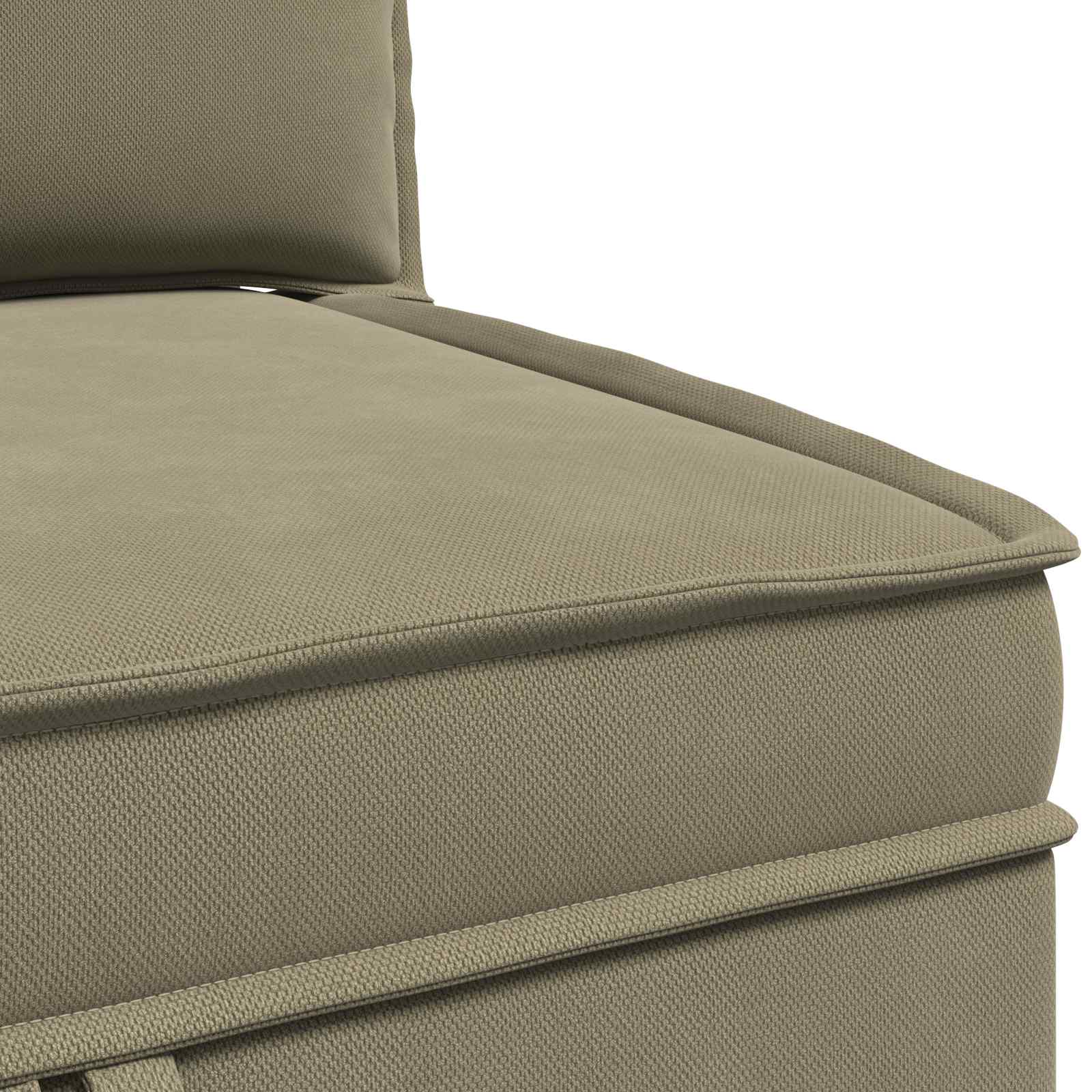 Ecksofa mit Stauraum Khaki Samt